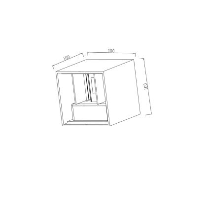 Immax 08510L - LED Buitenwandlamp DICE LED/6W/230V 3000K IP65