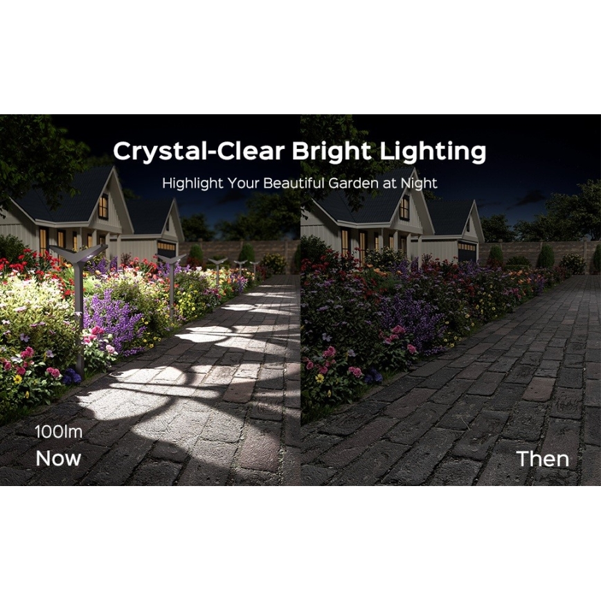 LED-zonnelamp met sensor SUN BUTTERFLY LED/1,5W/3,7V 3000/6000K IP65 1500 mAh