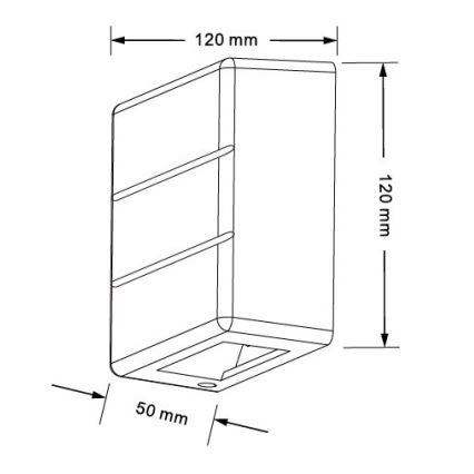 LED buitenwandlamp LUXLINE 6W/230V 3000K IP54 zwart