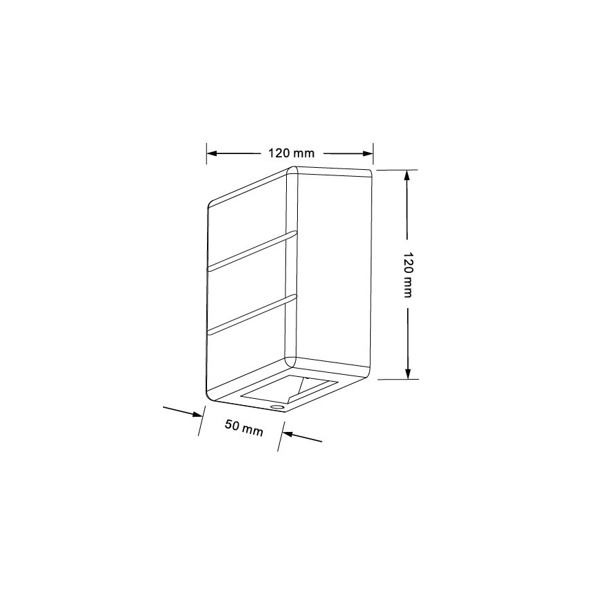 LED buitenwandlamp LUXLINE 6W/230V 3000K IP54 zwart
