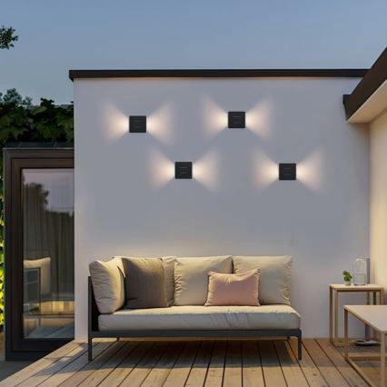 LED buitenwandlamp LUXLINE 6W/230V 3000K IP54 zwart