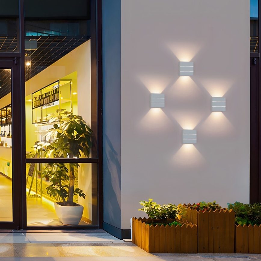 LED buitenwandlamp LUXLINE 6W/230V 3000K IP54 wit