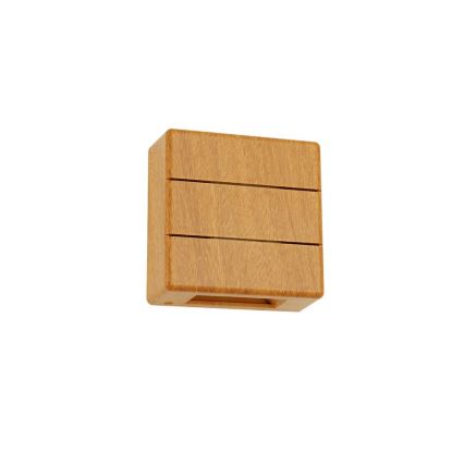 LED buitenwandlamp LUXLINE LED/6W/230V 3000K IP54 eikenkleur