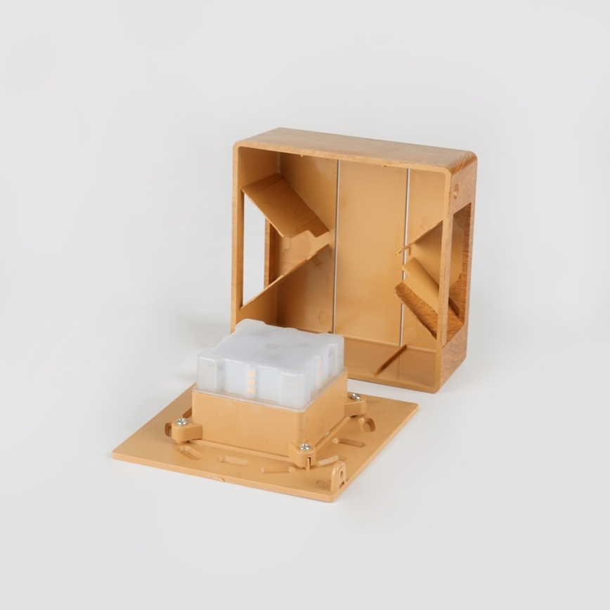 LED buitenwandlamp LUXLINE LED/6W/230V 3000K IP54 eikenkleur