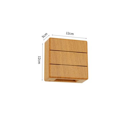 LED buitenwandlamp LUXLINE LED/6W/230V 3000K IP54 eikenkleur