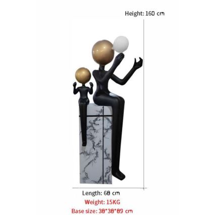 Vloerlamp SILUETTE 1xE27/40W/230V 160 cm Aura