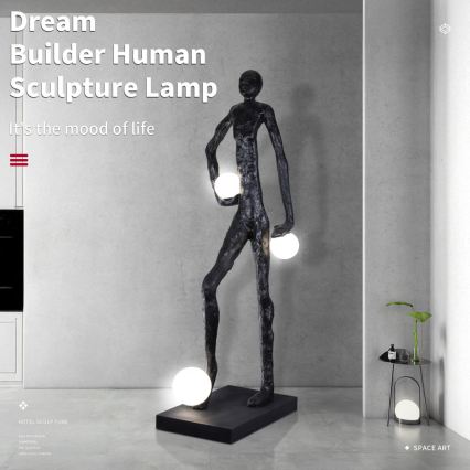 Vloerlamp SILUETTE 3xE27/60W/230V 185 cm Aura