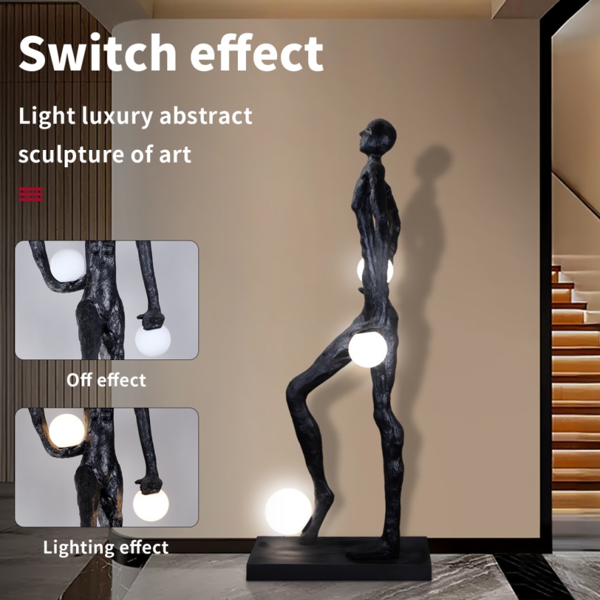 Vloerlamp SILUETTE 3xE27/60W/230V 185 cm Aura