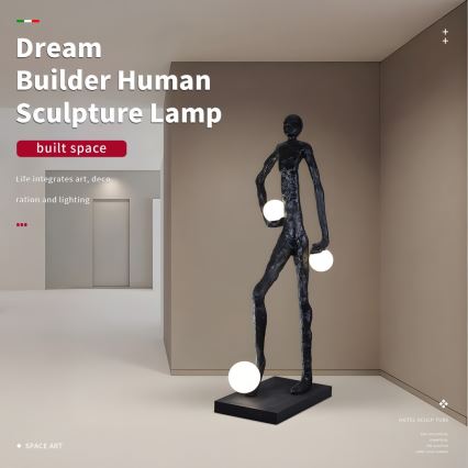 Vloerlamp SILUETTE 3xE27/60W/230V 185 cm Aura