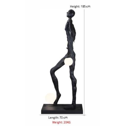 Vloerlamp SILUETTE 3xE27/60W/230V 185 cm Aura