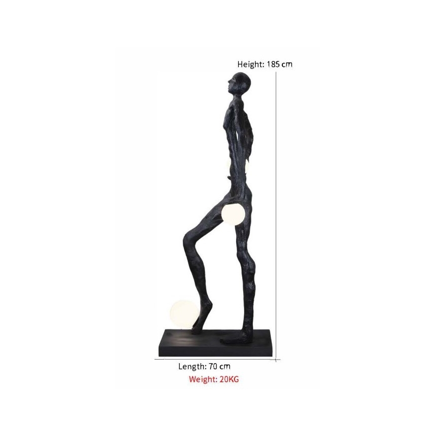 Vloerlamp SILUETTE 3xE27/60W/230V 185 cm Aura