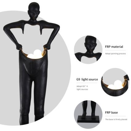 Vloerlamp SILUETTE 4xG9/10W/230V 185 cm Human Houdini