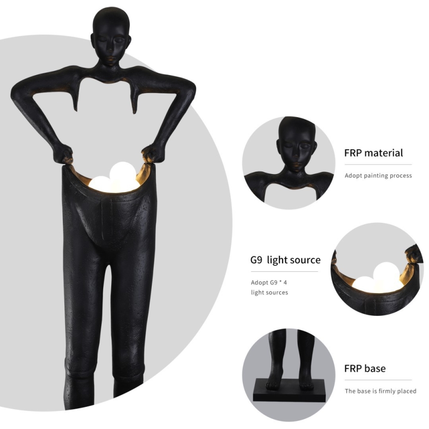 Vloerlamp SILUETTE 4xG9/10W/230V 185 cm Human Houdini