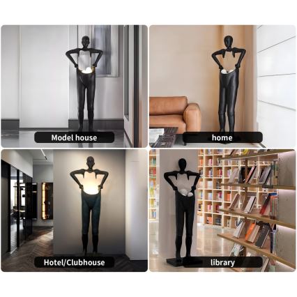 Vloerlamp SILUETTE 4xG9/10W/230V 185 cm Human Houdini