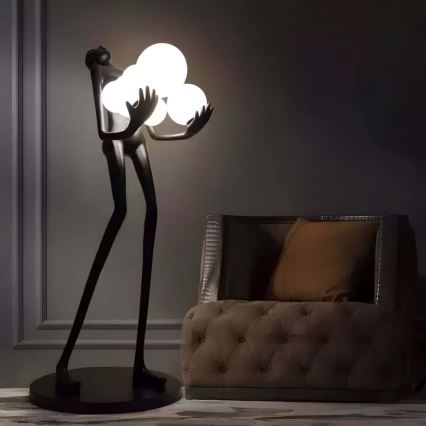 Staande lamp SILUETTE 6xE27/25W/230V 180 cm Human Ball