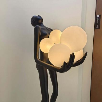 Staande lamp SILUETTE 6xE27/25W/230V 180 cm Human Ball
