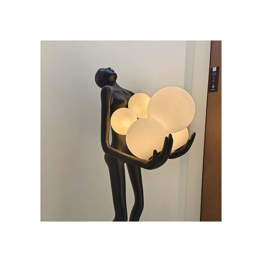 Staande lamp SILUETTE 6xE27/25W/230V 180 cm Human Ball