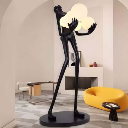 Staande lamp SILUETTE 6xE27/25W/230V 180 cm Human Ball