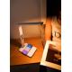 LED dimbare tafellamp met draadloos opladen QI en USB KINGFISHER LED/8,5W/230V wit