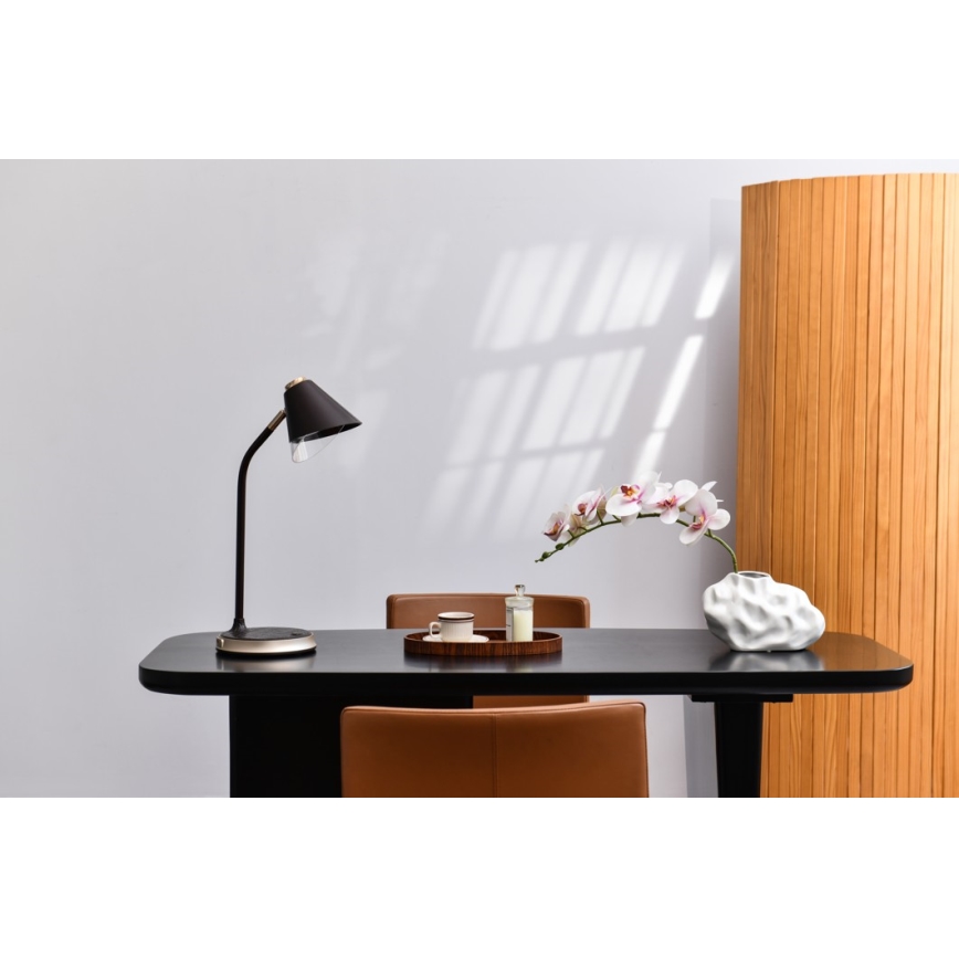 LED dimbare tafel lamp met draadloos opladen FINCH LED/9W/12/230V grijs/glanzend chroom