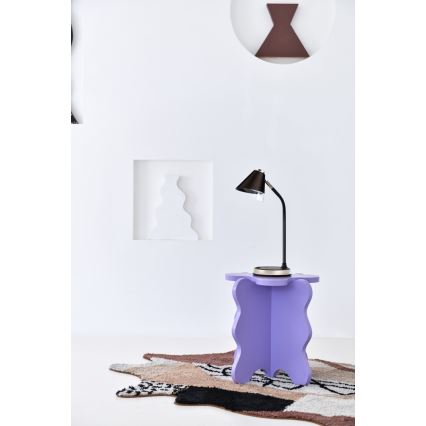 LED dimbare tafel lamp met draadloos opladen FINCH LED/9W/12/230V grijs/glanzend chroom