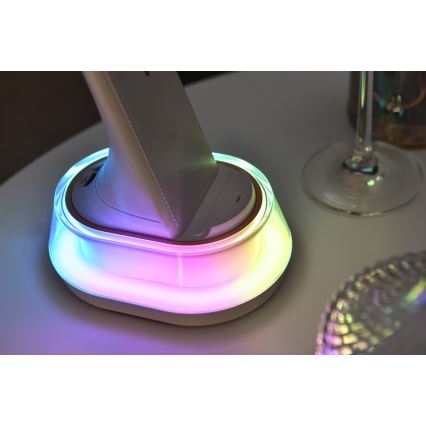 LED RGB Dimbare tafellamp met draadloos opladen CORELLA LED/7W/12/230V zwart