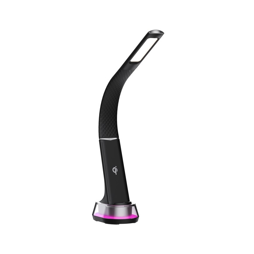 LED RGB Dimbare tafellamp met draadloos opladen CORELLA LED/7W/12/230V zwart