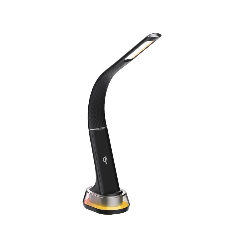 LED RGB Dimbare tafellamp met draadloos opladen CORELLA LED/7W/12/230V zwart