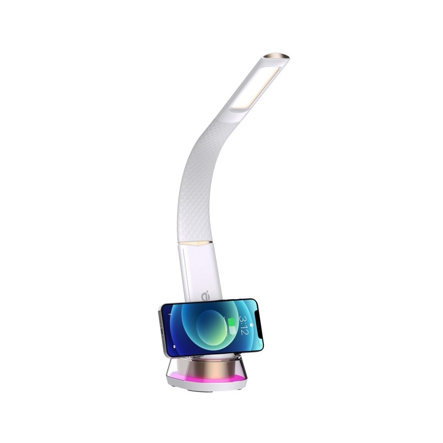 LED RGB Dimbare tafellamp met draadloos opladen CORELLA LED/7W/12/230V wit