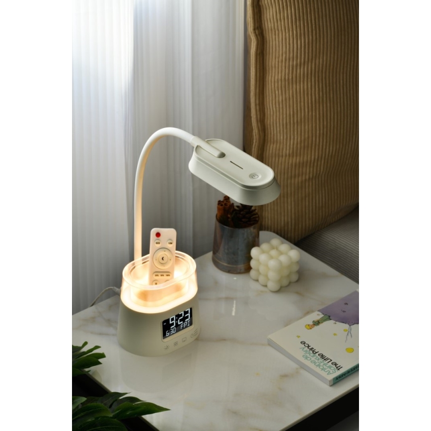 LED RGBW Dimbaar tafellamp met potloodhouder FALCON LED/10W/5V