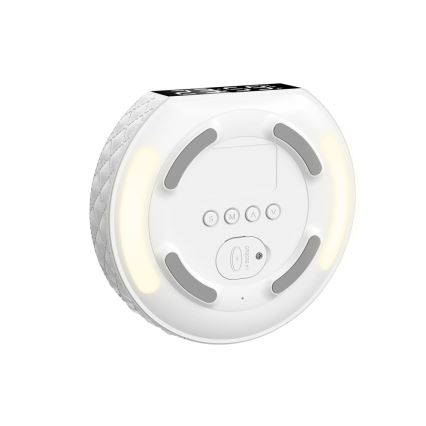 Wekker met LCD scherm en draadloze Qi oplader 27W/9V 220 mAh wit