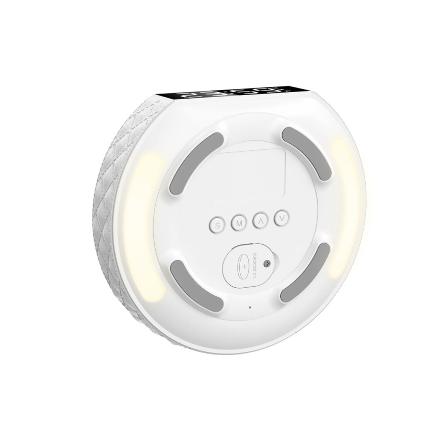 Wekker met LCD scherm en draadloze Qi oplader 27W/9V 220 mAh wit