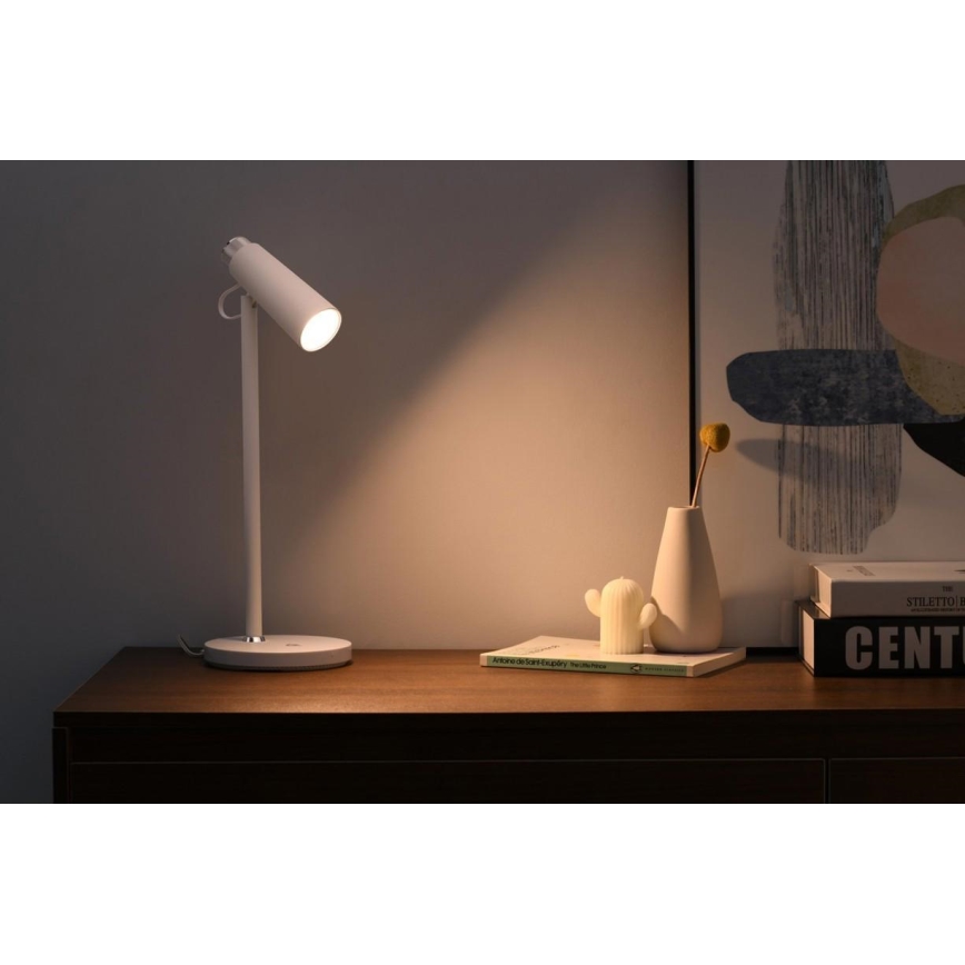 Dimbare LED tafellamp met draadloze Qi opladen TIT LED/12W/230V wit