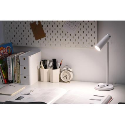 Dimbare LED tafellamp met draadloze Qi opladen TIT LED/12W/230V wit
