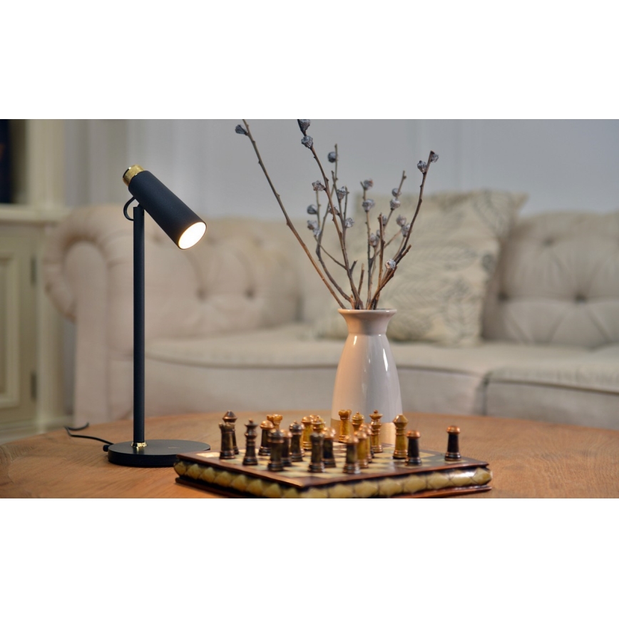 Dimbare LED tafellamp met draadloze Qi opladen TIT LED/12W/230V zwart