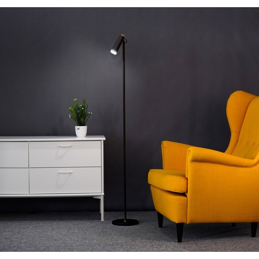 Dimbare LED Staande lamp TIT LED/6W/230V zwart