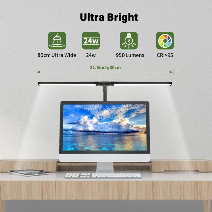 LED Flexibel dimbaar monitorverlichting OFFICE LED/24W/230V 2700-6300K CRI 95
