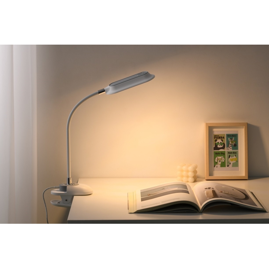 LED+CCT dimbare bureaulamp met klem CLIP LED/7,5W/230V 3000/4200/5000K wit
