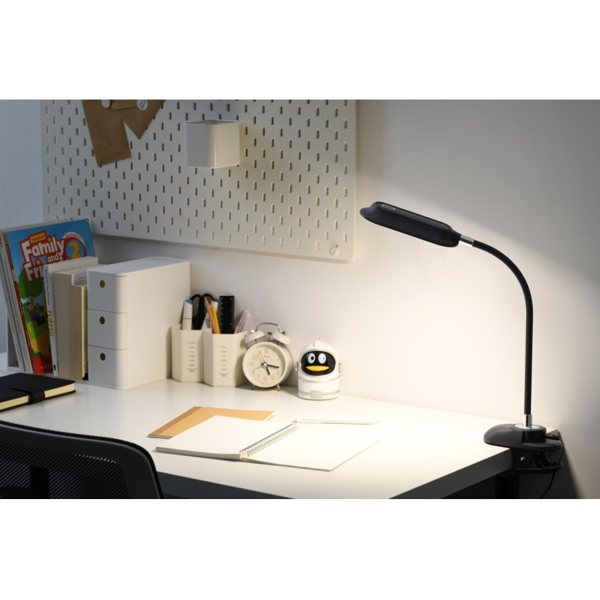 LED+CCT Dimbare bureaulamp met klem CLIP LED/7,5W/230V 3000/4200/5000K zwart