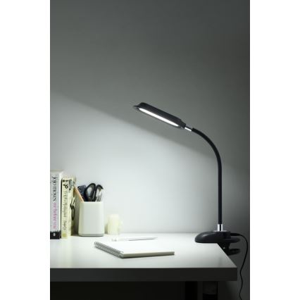 LED+CCT Dimbare bureaulamp met klem CLIP LED/7,5W/230V 3000/4200/5000K zwart