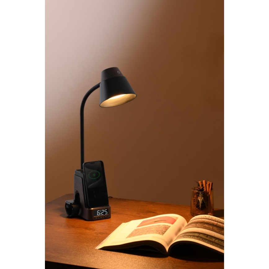 LED+CCT dimbare tafellamp met draadloos QI-opladen IDEAL LED/8W/230V 2700/4000/5000K bruin
