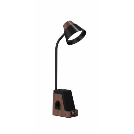 LED+CCT dimbare tafellamp met draadloos QI-opladen IDEAL LED/8W/230V 2700/4000/5000K bruin