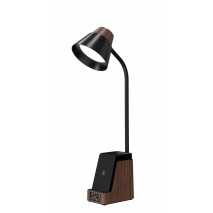 LED+CCT dimbare tafellamp met draadloos QI-opladen IDEAL LED/8W/230V 2700/4000/5000K bruin