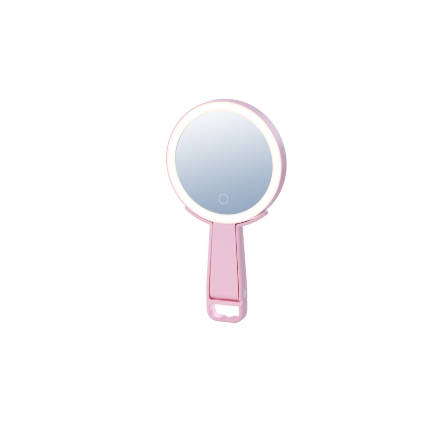 Immax 09102L - LED+CCT dimbare make-upspiegel SWEET LED/3W/5V roze