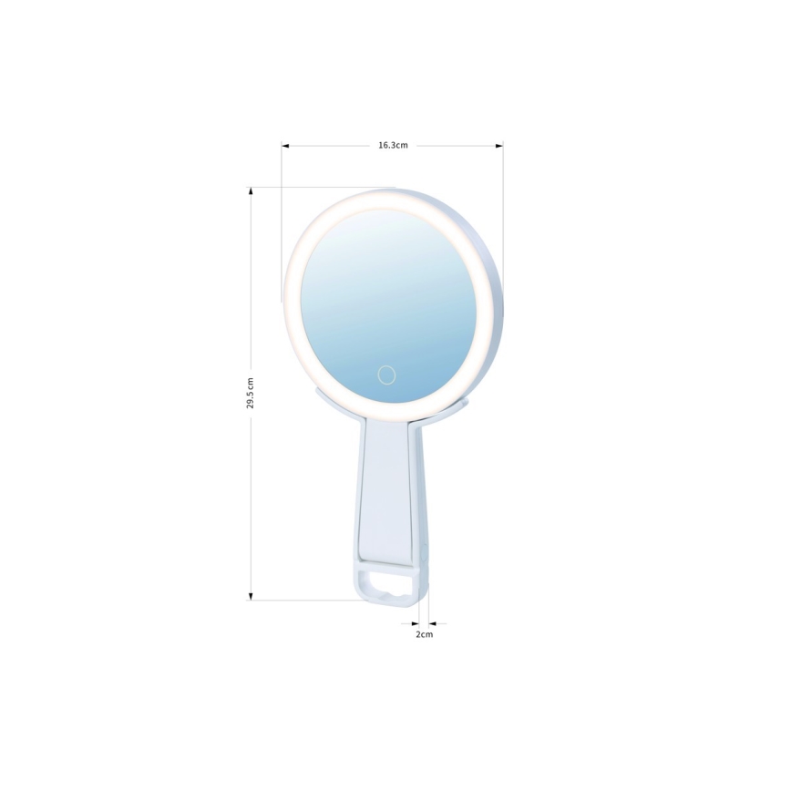 Immax 09103L - LED+CCT Dimbare make-upspiegel SWEET LED/3W/5V wit
