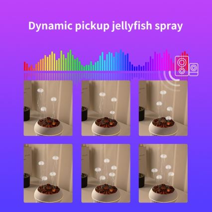 Immax 09104L - Aroma-diffuser en luchtbevochtiger JELLYFISH LED/11W/5V