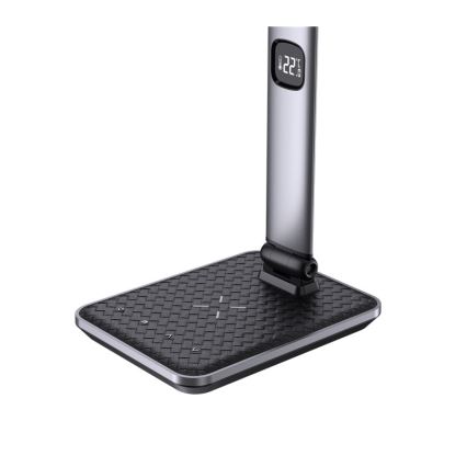 Dimbare LED-tafellamp LED/8,5W/230V met draadloze oplaadfunctie, zilver