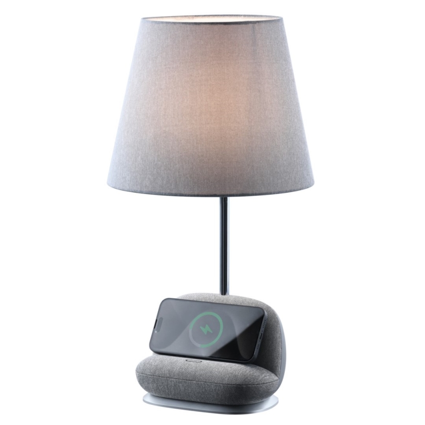 LED-dimbare tafellamp met draadloos Qi-opladen SOFA LED/6W/230V grijs