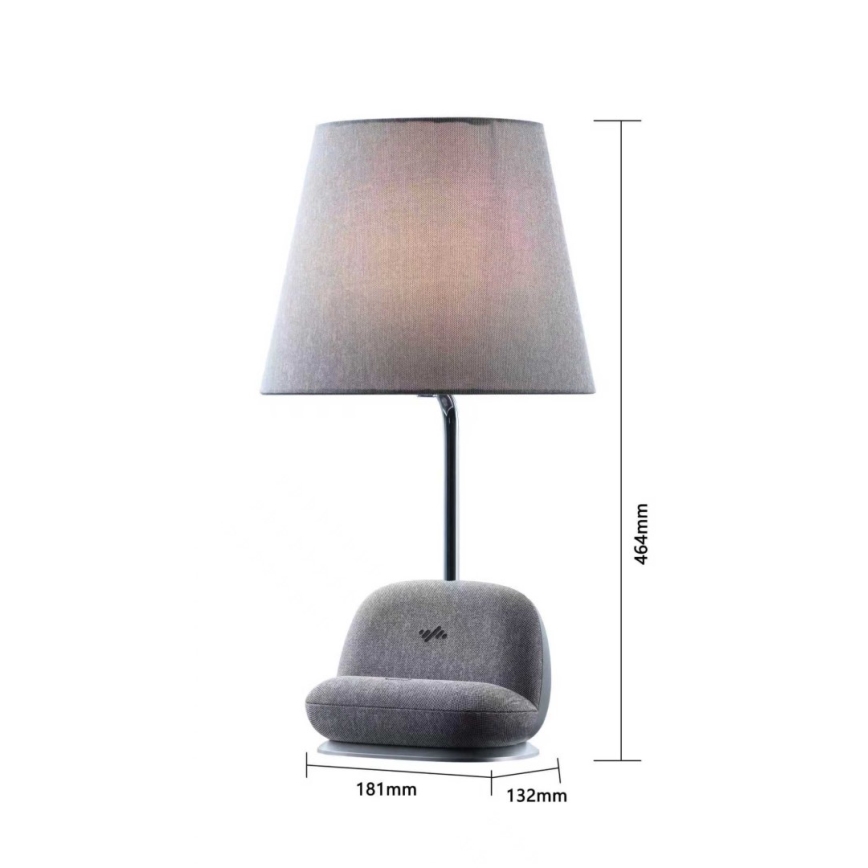 LED-dimbare tafellamp met draadloos Qi-opladen SOFA LED/6W/230V grijs