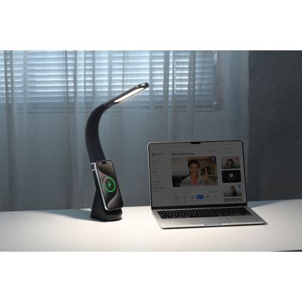 LED-dimbare bureaulamp met draadloze oplaadfunctie MAGIC LED/5W/230V zwart